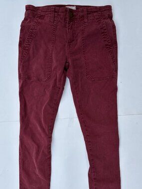 Current Elliot The Conductor Pinot Noir Low-Rise Jeans - Size 24